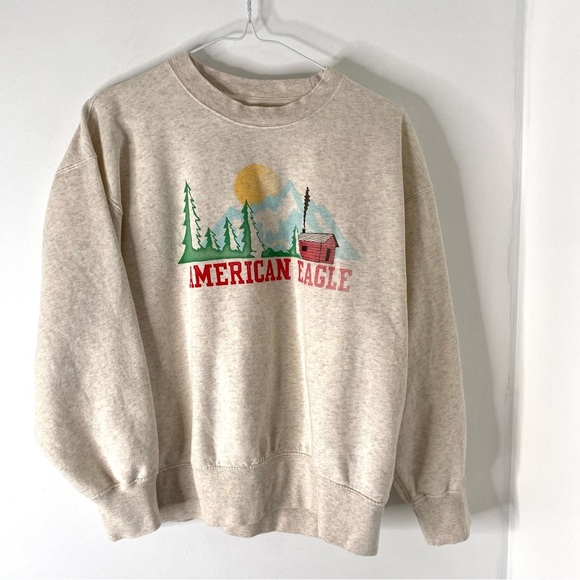 American Eagle Outfitters | Tops | Aeo Cozy Graphic Sweatshirt | Poshmark